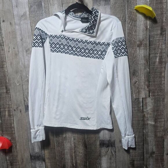 SWIX Myrene Women's Asymmetrical Zip Midlayer White - Picture 1 of 4